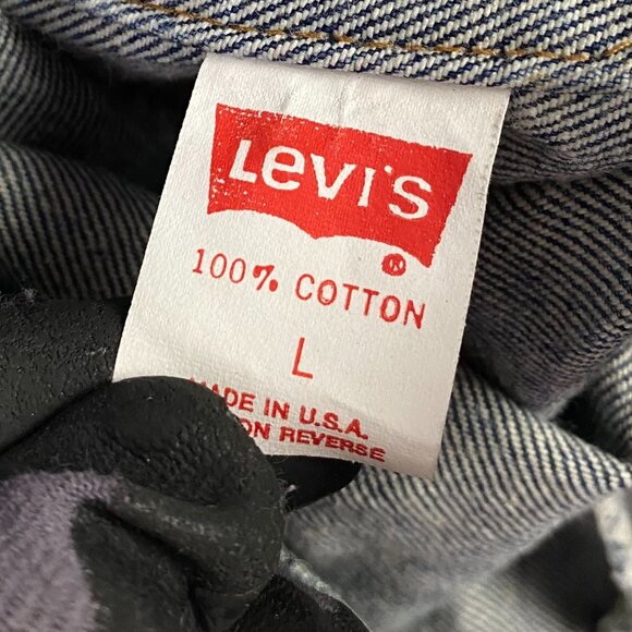 Vintage 80s Levi's Denim Vest Men's Large Blue Jean 70507 0218 Made in the USA - Picture 7 of 13